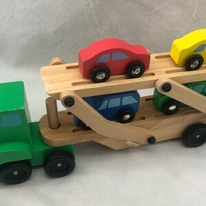 Melissa and Doug Wooden Car carrier toy  Set